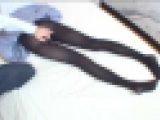 脚にピッタリとフィットする黒タイツを身に着けた女子学生を味わうフェティッシュ・スタイル…　Part 6