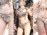 【フェチ動画】超レア至近距離撮影！陽光に照らされる色白むっちりグラマラスな女子大生サンバお姉さんを激撮！