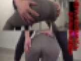 巨乳セクハラ試着室（5）デカ尻ピタパンのまま対面座位で勃起チ●ポ押し付け、 四つん這い尻フェチ動画