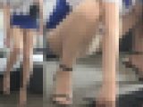 高画質 ミニスカ制服パンスト美脚のパンツ炸裂！