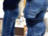 知的な奥様の本格スキニー 大接近でデニム生地をじっくり観察しちゃいました 後編【街中風景083】