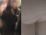 【電車***】【リアル志向】体をカクつかせて静かに感じるイマドキのプリケツ女の子