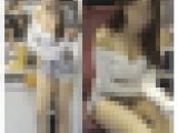 高身長美人のエロすぎるパンスト美脚と巨乳とチラ見え