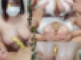 【個撮】オイルでベタベタ極上パイズリ♡Hカップを主観アングルで堪能♡