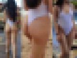 高画質セット 海水浴場のとんでもないハイレグ 12と13