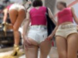 【超高画質】身震いするショートカッァ＂女！完璧BODY＆HOTパンツの激熱コラボで美乳＆美クビレ＆美尻がマジ堪らん！！