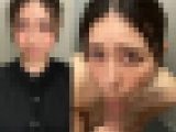 個撮)Fカップ巨乳お姉さん【デカ舌＆デカ乳輪】大きな瞳でじっと見つめて！絶妙ピストンフェラ【口内発射→ごっくん】