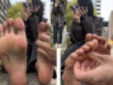 清楚系黒髪美女24cm激弱足裏くすぐり！4分59秒