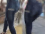 セクシーデニム38＊エロ過ぎる前アングルはスローで・・・巨乳巨尻のセクシーギャルを粘着撮り♪