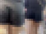 ムチムチしたお尻に美脚が魅力なショートパンツ美女
