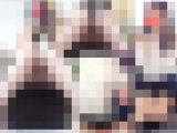 【電車内・透けブラPチラ2人分セット】美女対面パンチラ動画